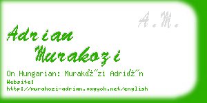 adrian murakozi business card